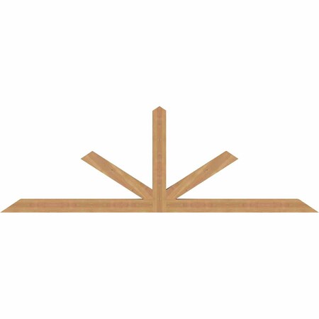 Ekena Millwork Saratoga Smooth Timber Gable Bracket, Western Red Cedar, 84"W x 28"H x 3 1/2"D x 3 1/2"F, 8/12 Pitch GBW084X28X0404SAR00SWR